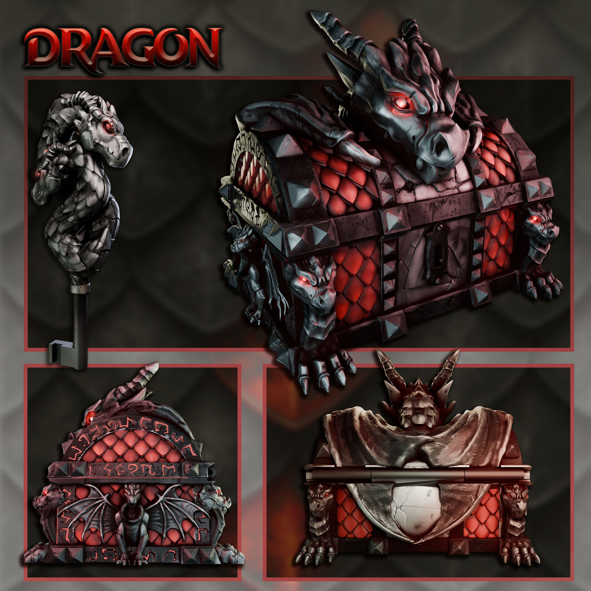 Legendary Treasure Chests: Dragon Chest 模型预览图 1